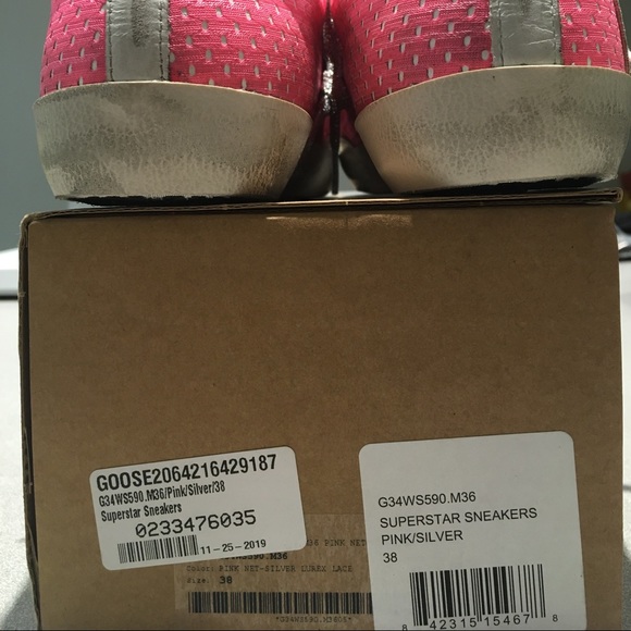 Golden Goose Superstar Sneaker Pink/Silver Dot NIB - Picture 2 of 8